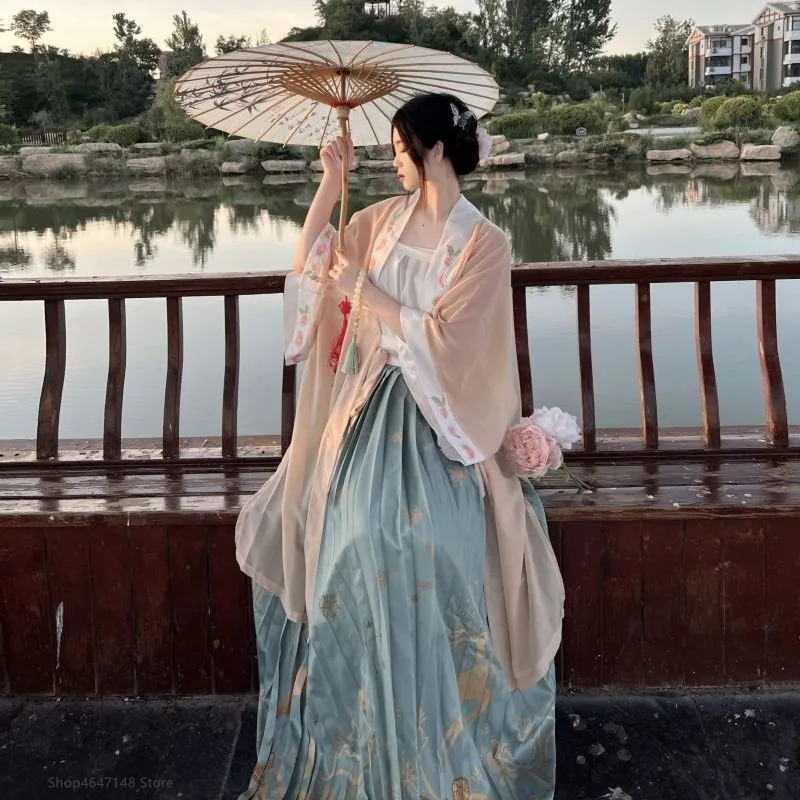 Tradycyjna sukienka Hanfu dla kobiet Starożytny chiński zestaw Hanfu Ponadgabarytowy kostium Cosplay Vintage Party Sukienka Hanfu