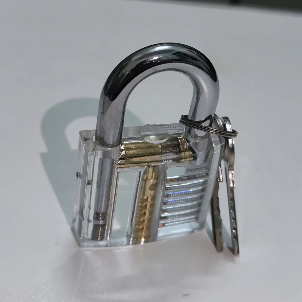 

47x30mm Practice Lock Transparent Visible Locks Cutaway Practice View Padlock for Hardware Lock Training Skill Locksmith Tools