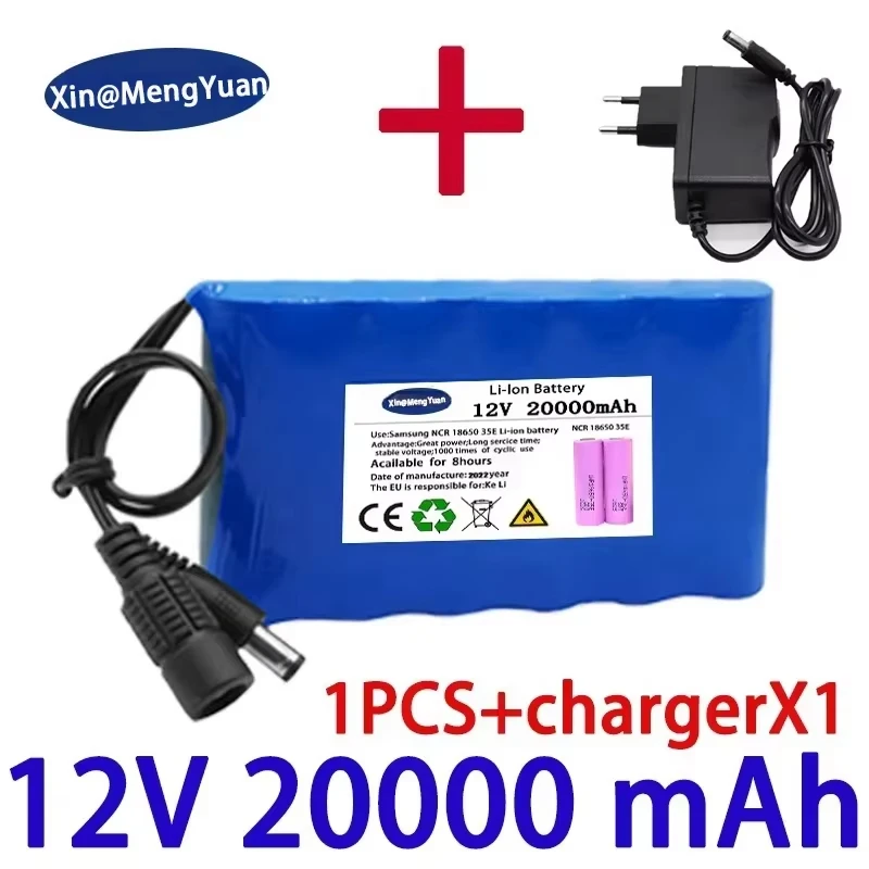 Oryginalny nowy przenośny akumulator Super12V 100000mah akumulator litowo-jonowy pojemność DC 12.6v 30Ah kamera telewizji przemysłowej Monitor +
