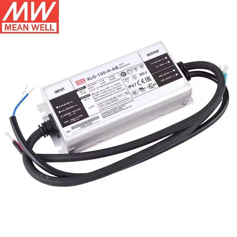 Imagem -04 - Meanwell-led Driver de Iluminação Modo de Energia Constante Pfc Ativo Buit-in Ac-dc Ip67 à Prova Dágua em Função de Escurecimento Xlg100-h-ab