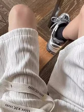 

Мужские лыжи из ледяного шелка, летние тонкие спортивные свободные повседневные брюки пять четвертей, модель M, дышащее полиэфирное волокно