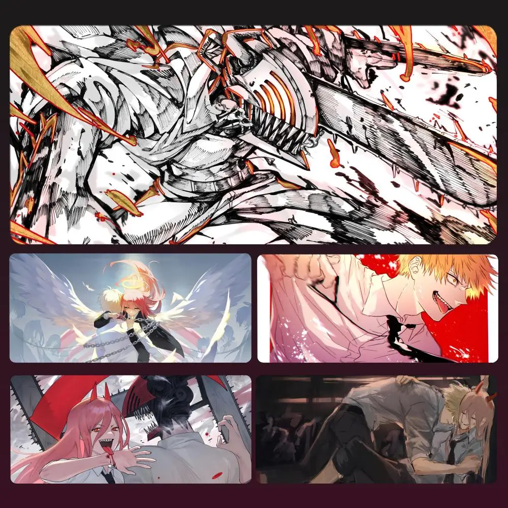 

Anime Chainsaw Man Denji Mousepad Anime Mouse Pad Gamer XL Computer HD Home Mousepad XXL Mouse Mat Non-Slip