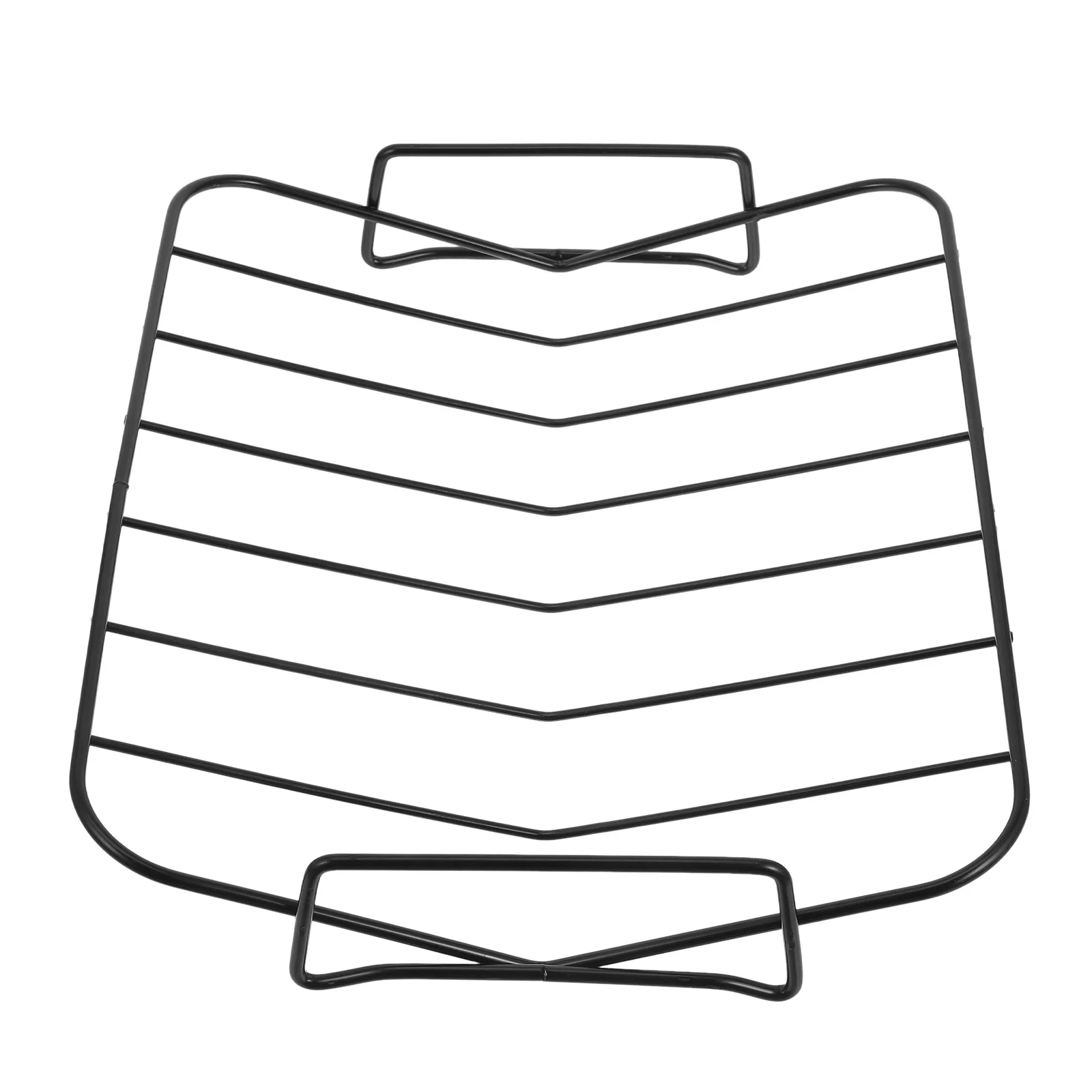 

Portable Bbq Grill Rack V-Shaped Design Non-Stick Roasting Rack For Turkey Fish Meat Campfire Cooking Outdoor Picnic Grilling