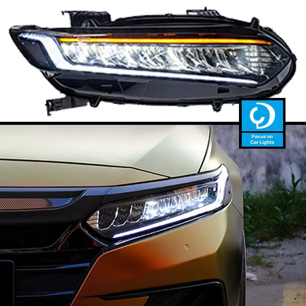 Car Front For Honda Accord LED Headlights 2018-2020 G10 LED HeadLamp Styling Dynamic Turn Signal Lens Automotive Accessories