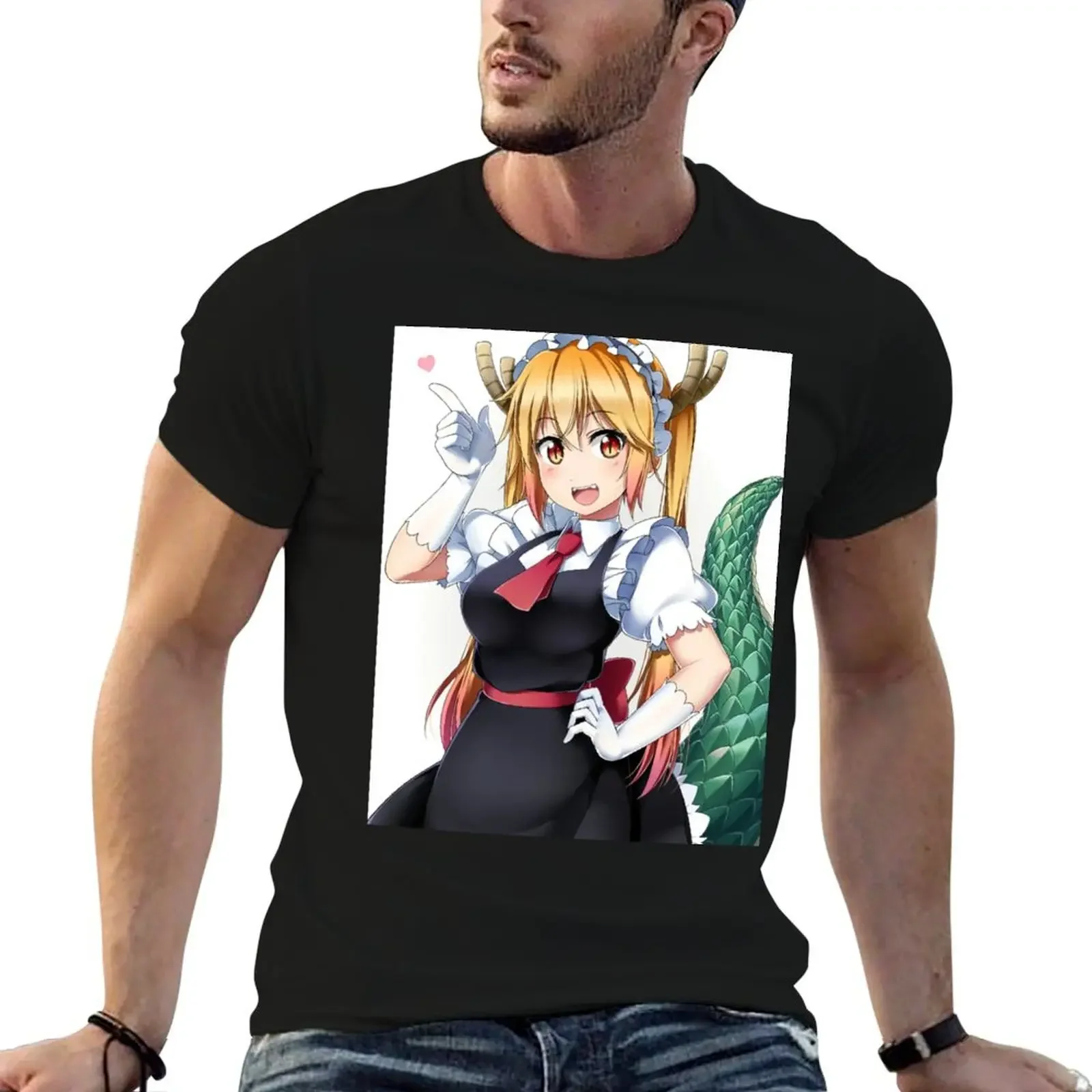 Tohru Miss Kobayashi Dragon Maid Artwork For Otaku T-Shirt customizeds vintage t shirts rapper graphic tees shirts men graphic