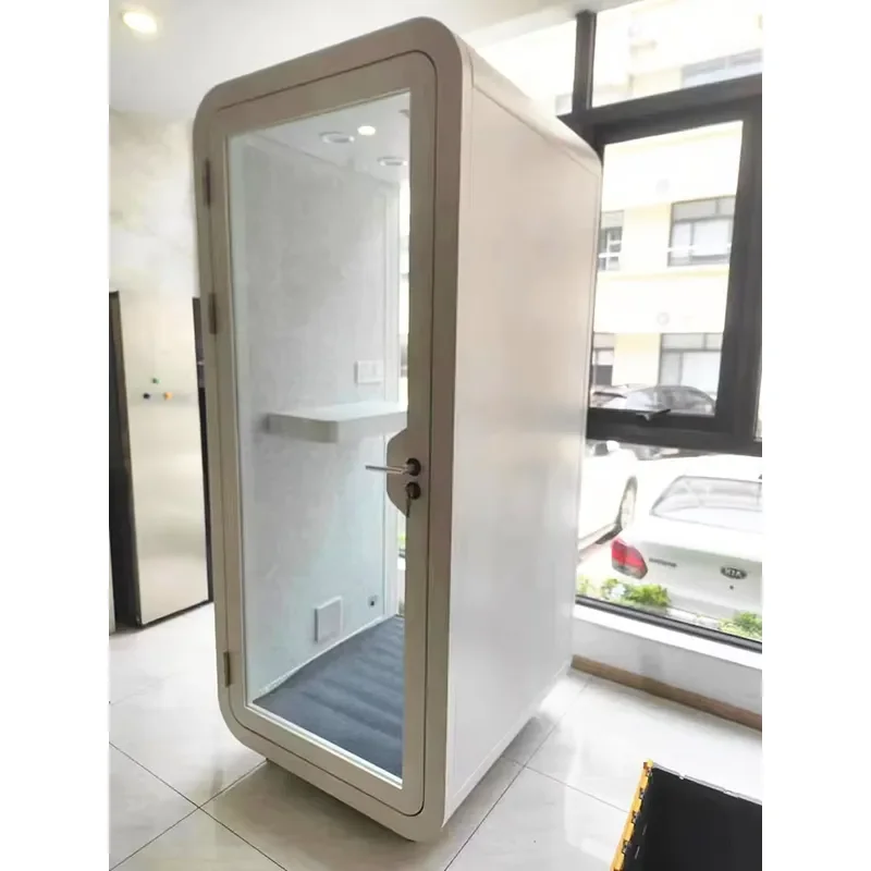 Soundproof Recording Desk Private Pod Telephone Cabinet Isolation Box for Noise Reduction Home Studio Office Workstation
