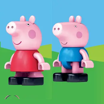 Peppa Pig 미니 빌딩 블록, 액션 피규어, DIY 빌딩 블록 장난감, 조립 교육 완구, 어린이 생일 선물  Best5
