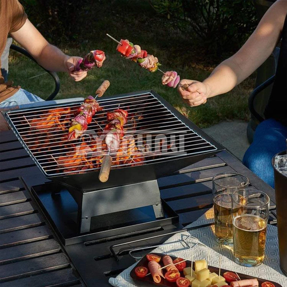 

Outdoor Camping Grill BBQ ToolsCourtyard Barbecue Stove Household Folding Portable Lightweight Cooking Appliances
