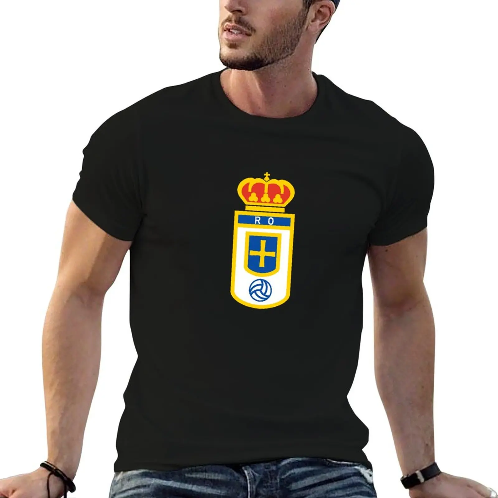 Camiseta Real Oviedo, camisetas para hombre, camisetas informales de algodón, camisetas de alta calidad para hombre, camiseta vintage gráfica