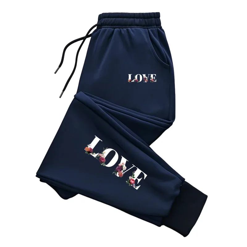 LOVE Printed Womens Sweatpants Casual Trousers Outdoors Sports Jogging Woman Clothing Daily Sportswear Fashion Street Pants 2025
