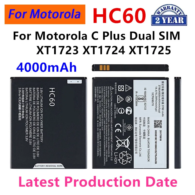 Battery KC40 HC40 HC60 GK40 For Motorola Moto E6 Plus XT1754 XT1755 XT1758 M2998 C Plus Dual SIM E3 G4 Play Phone Batteries