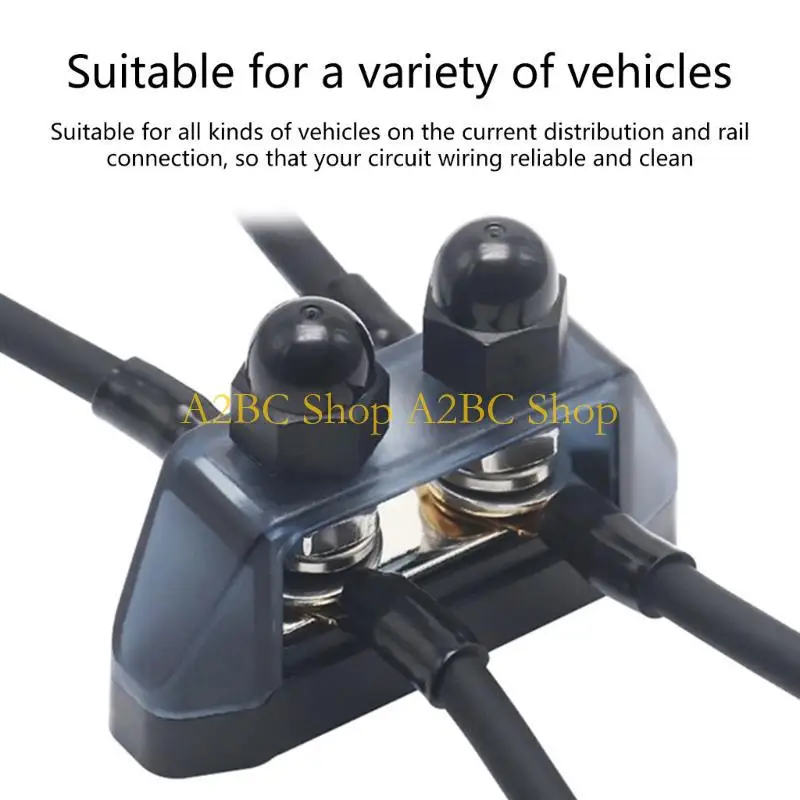 

A2BC Bus Bar Terminal Block Power Power Junction Post Block Power Distribution Terminal Block Set 150A 12-48V Durable