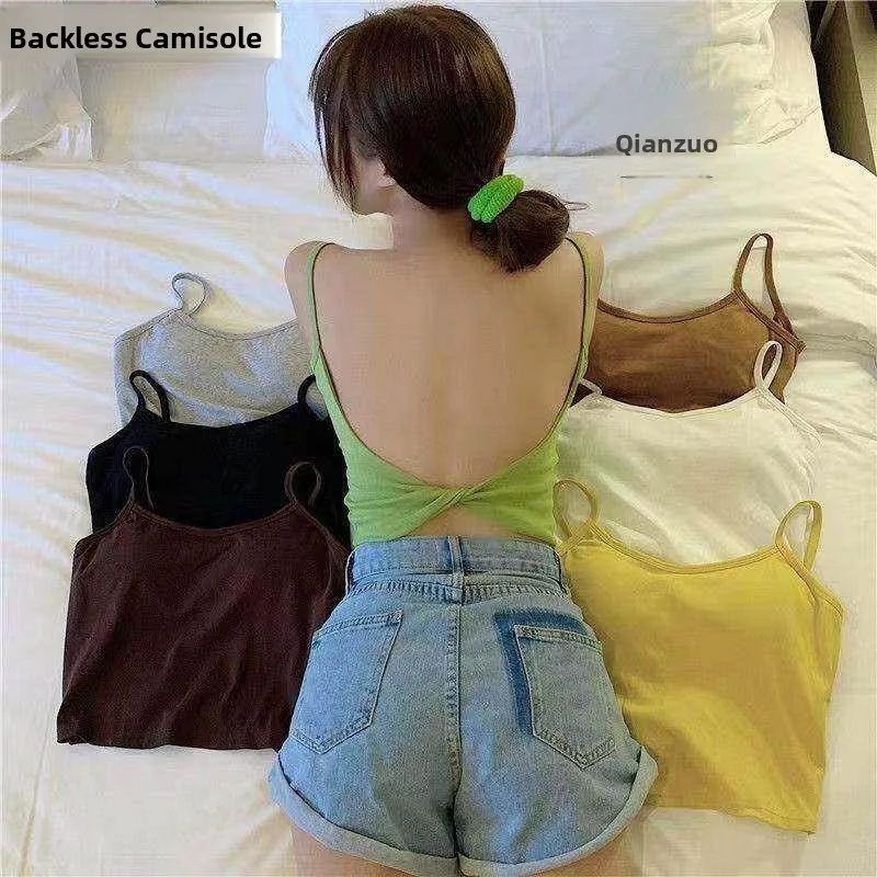 Summer Special Sunbathing Back Shirt Outdoor Wearable Tank Top with Chest Pad  Regenerated Cellulose Fiber Bralette