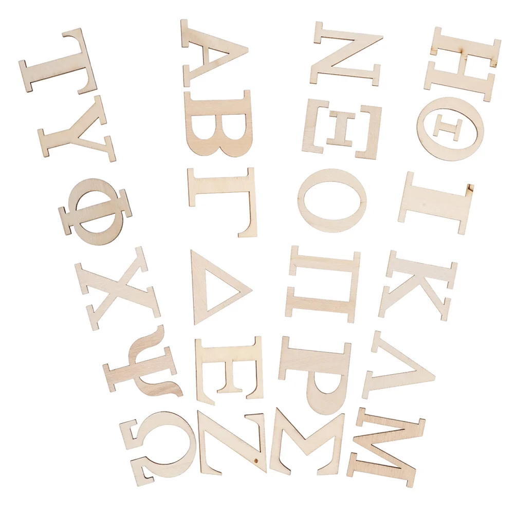 

48Pcs Wooden Alphabet Learning Tiles Natural Material Educational Word Games Letter Recognition Portable Storage Durable