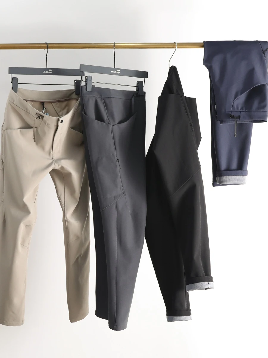 

Men's Outdoor Functional Windproof Spring New Sle Casual Pants Elastic Tee-Resistant Straight Leg Sports Leisure Trousers