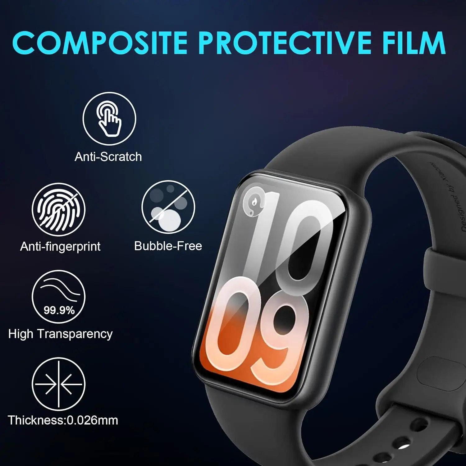 Protective Film For Xiaomi Band 10 Pro Screen Protector Curved Edge Protective Film Cover Mi band 10 Pro Smartwatch Accessories