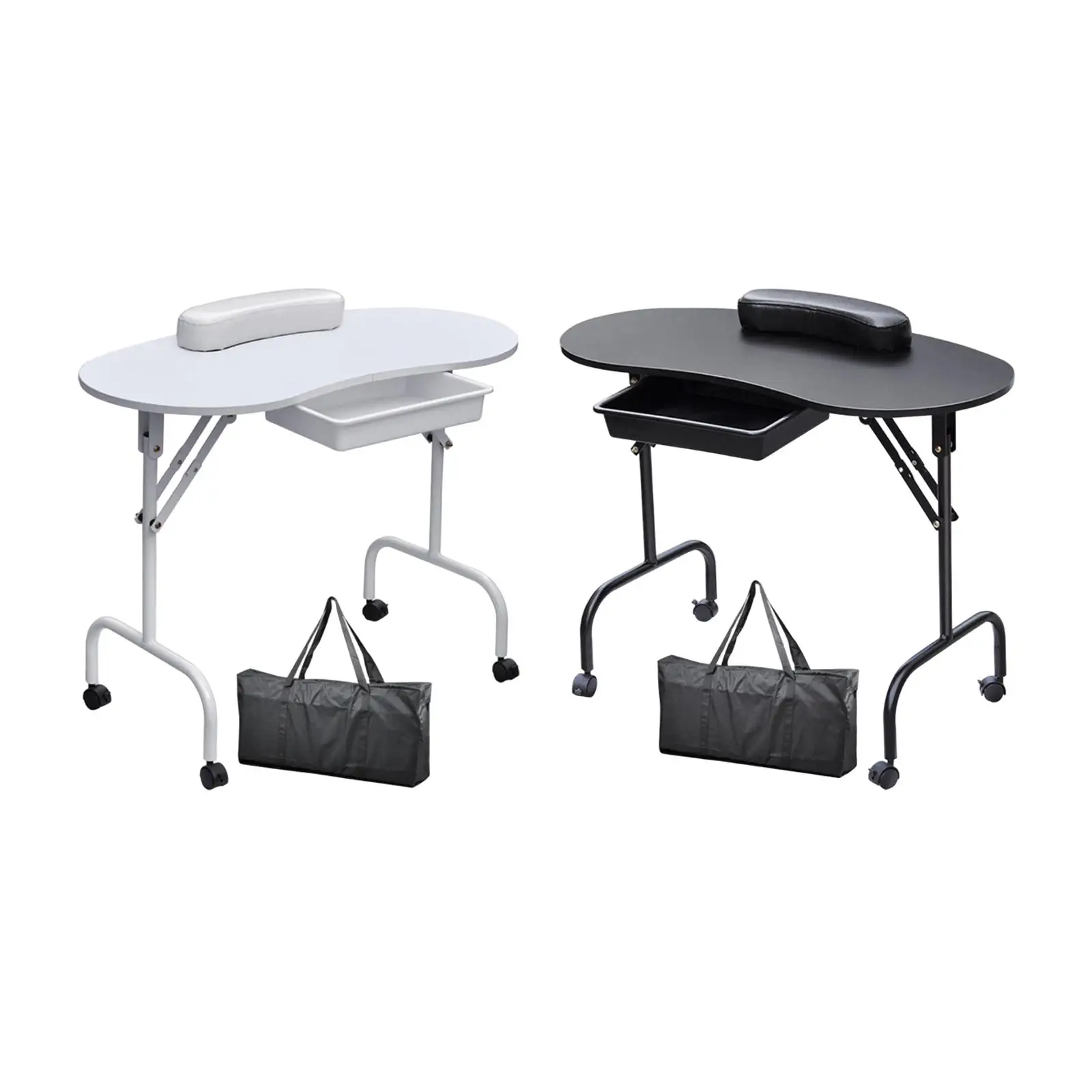 Portable Manicure Table, Foldable ,Professional,Organizer with Large Drawer Manicure Tech for SPA,Home, Manicurist