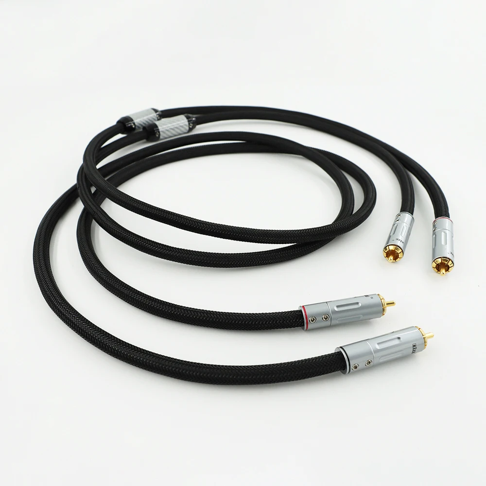 new 9003Ag 6N silver audio cable plug RCA cable power amplifier CD player general signal cable power connector