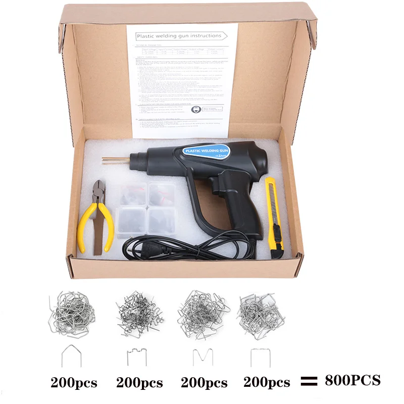 Car Bumper Repair Kit 70W Plastic Welding Machine Welder Gun Hot Stapler Garage Tools Soldering Iron For Plastic Bumper