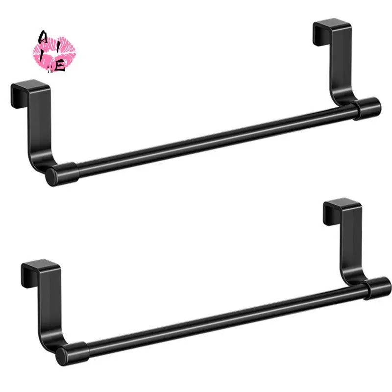 A11E-Over Cabinet Door Towel Rack, Extended Hooks, Scratchproof Design