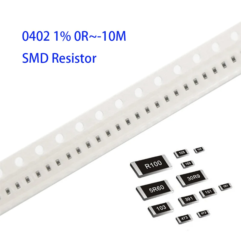 200PCS SMD Resistor 0402 1% 0R ~ 10M 1/16W 0 1 10 22 47 100 150 220 330 ohm 1K 2.2K 4.7K 10K 100K 1R 10R 100R 150R 220R 330R