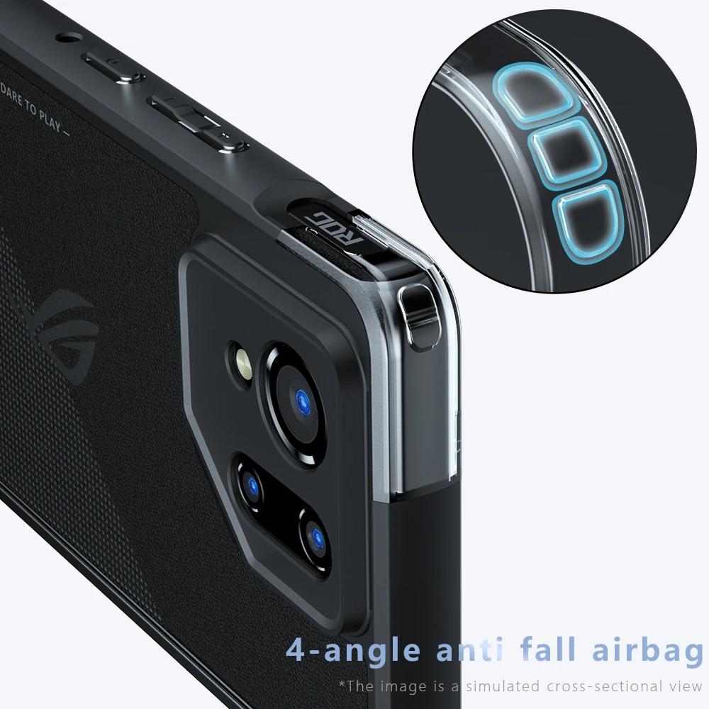 Airbag Super Protection Soft TPU+PC Clear Matte Back Cover For ASUS ROG Phone 9 Pro Phone9 Pro 5G Phone Case