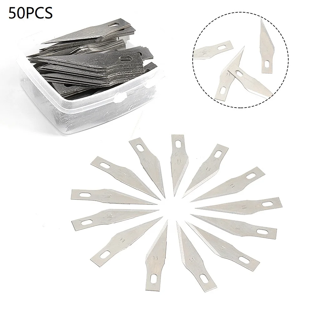 Crafts Blades Equipment For X-acto Exacto Multi Tool Parts Replacement SK5 DIY Graver Hobby 11# 50/100pcs Tool