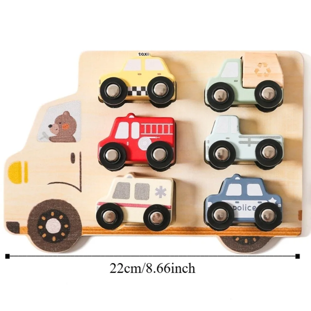 Puzzle Montessori, jouets à motif interactif, géométrie cognitive en bois, jouets défis, bricolage, planche de Puzzle en forme de voiture