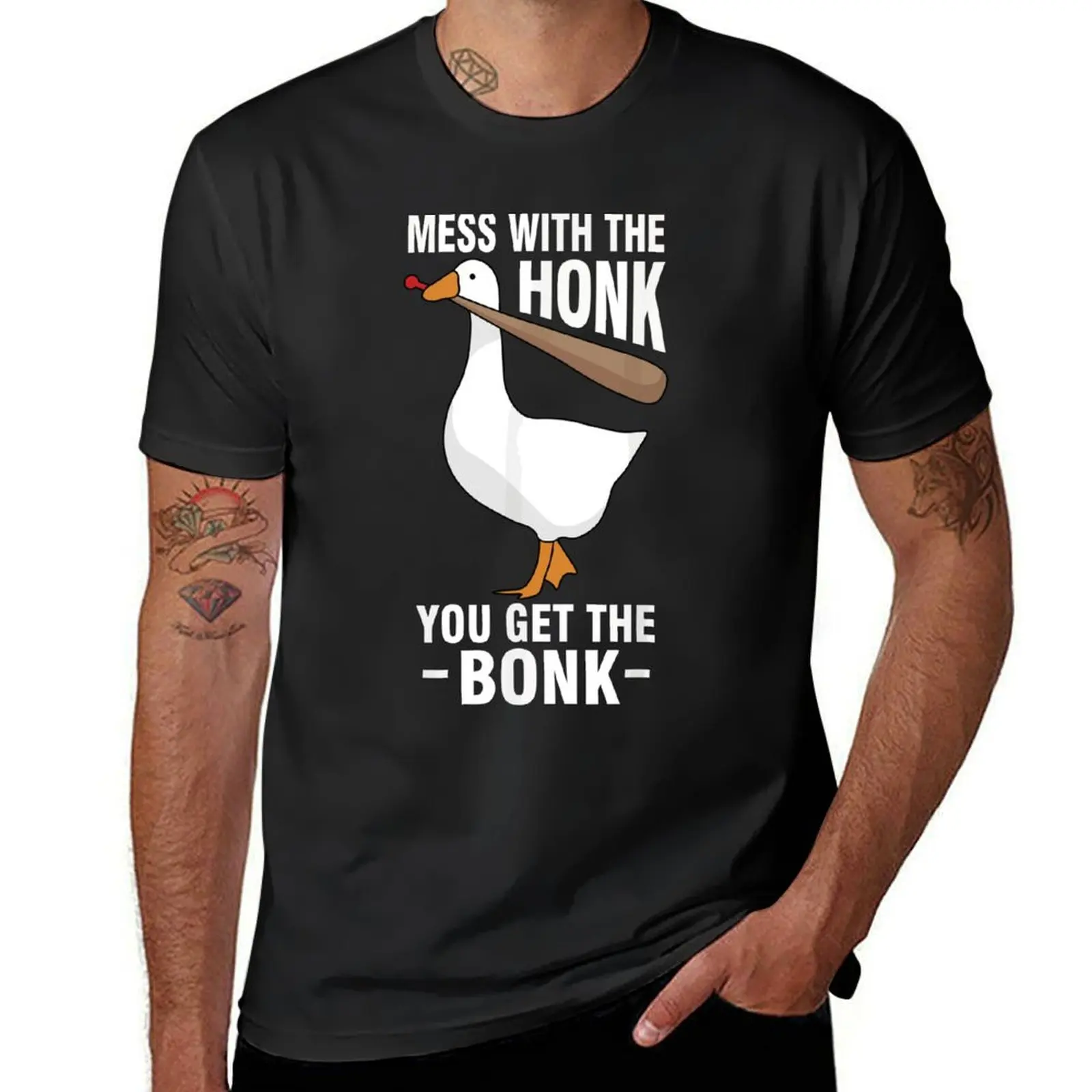 

funny mess with the honk you get the bonk T-shirt quick-drying anime heavyweight t shirts for men