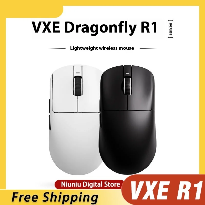 

Беспроводная мышь Paw3395 Dragonfly R1 Se, легкая эргономичная игровая мышь 2 кГц, длинная игра Nordic52840, Fps Vgn Vxe R1 Pro Max