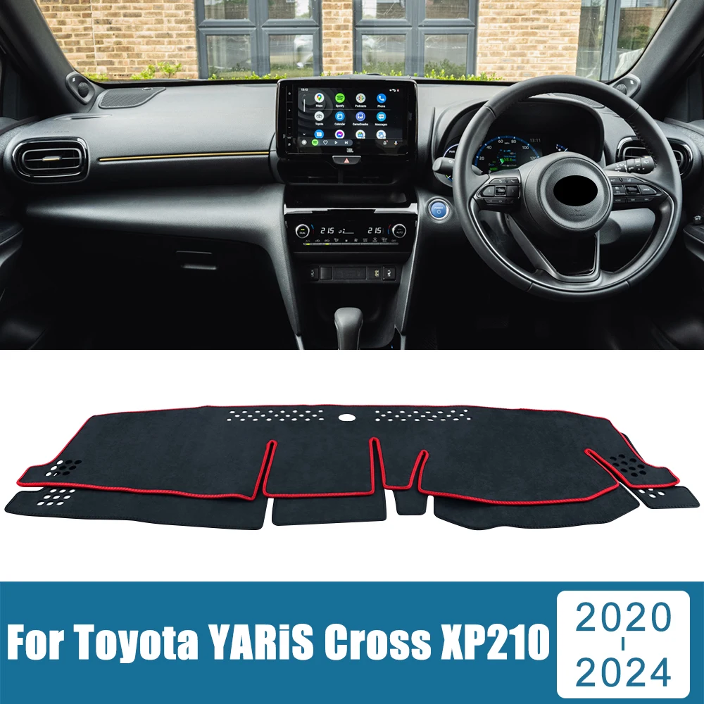 

Car Dashboard Cover Avoid Light Pad Sun Shade Anti-UV Carpets Non-Slip Mat For Toyota YARiS Cross XP210 2020 2021 2022 2023 2024