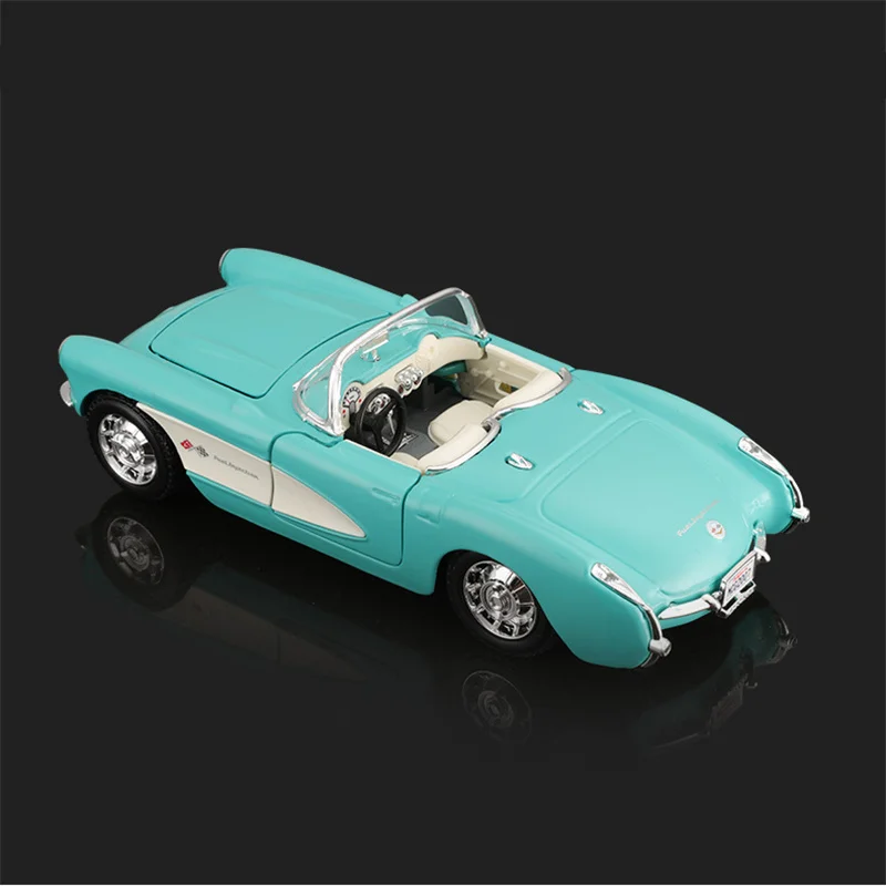 Maisto 1:24 Chevrolet Corvette 1957 Alloy Diecasts & Toy Vehicles Car Model Miniature Scale Model Car Toy For Children