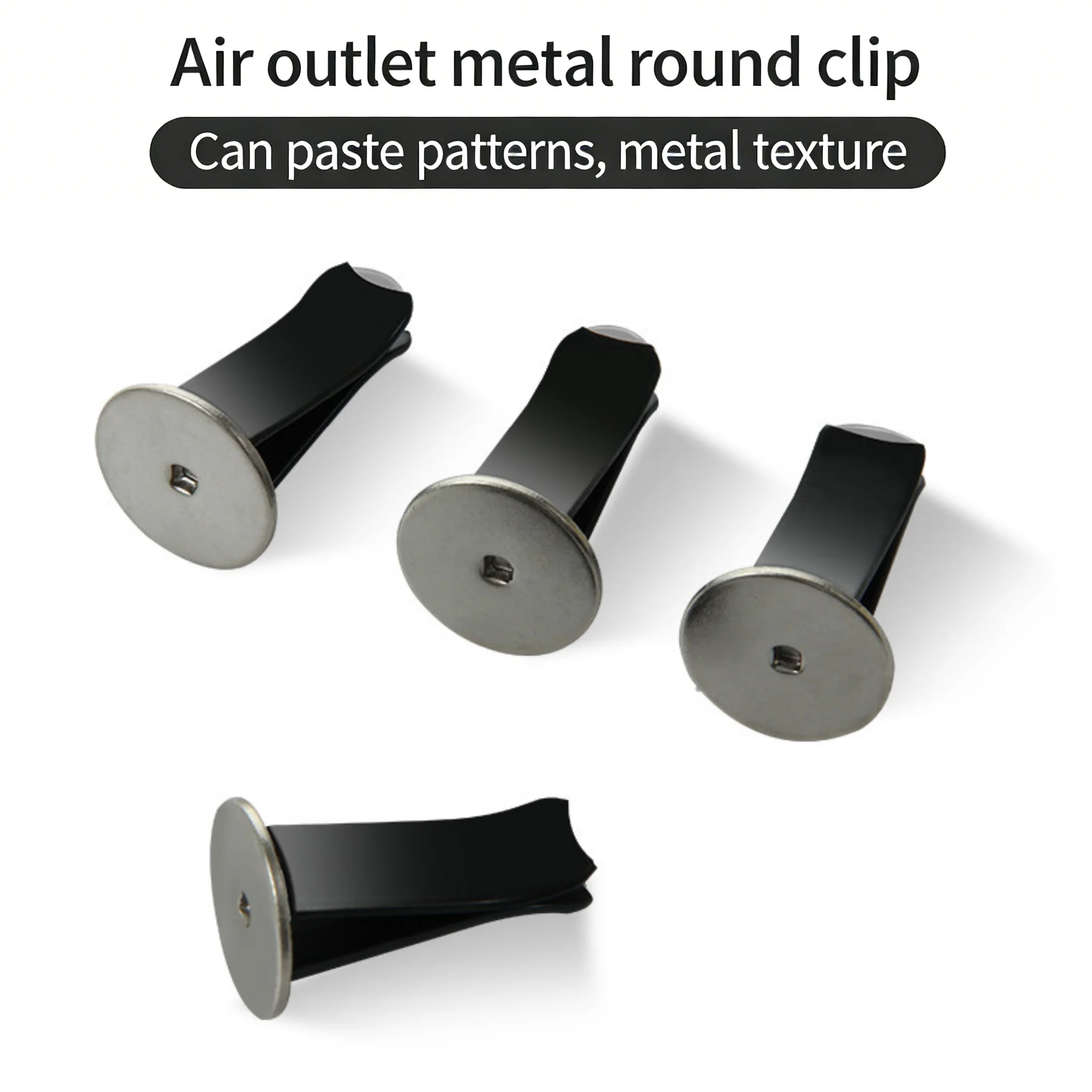 1-10 Peças de Clipes Metálicos Redondos para Saída de Ar do Carro, Clipes para Aromatizador Automotivo, Clipes para Ar Condicionado de Carro, Clipes para Perfume de Saída de Ar do Carro, Acessórios