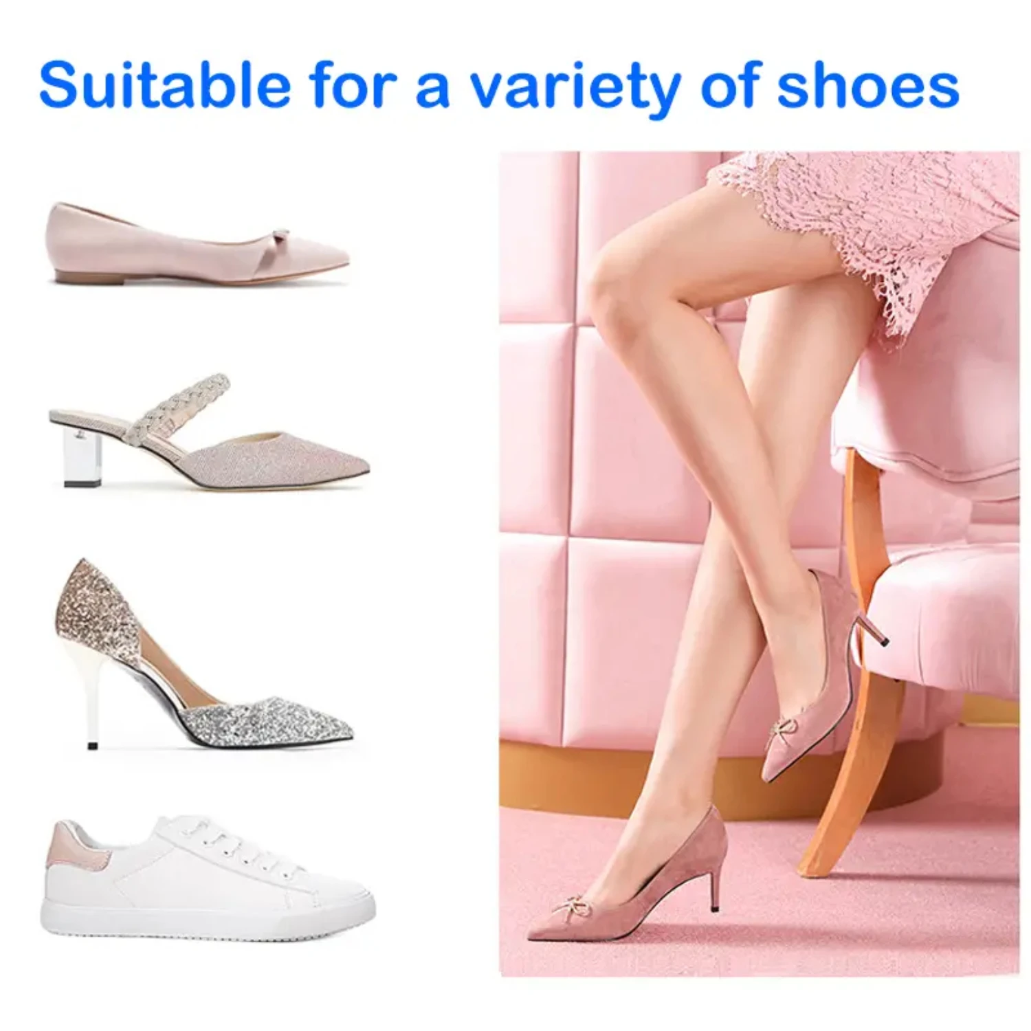 

Comfortable Soft Metatarsal Pads for Women - Half Insoles for Shoes, Cushioned Foot Inserts for Sneakers, Premium Foot Cushions