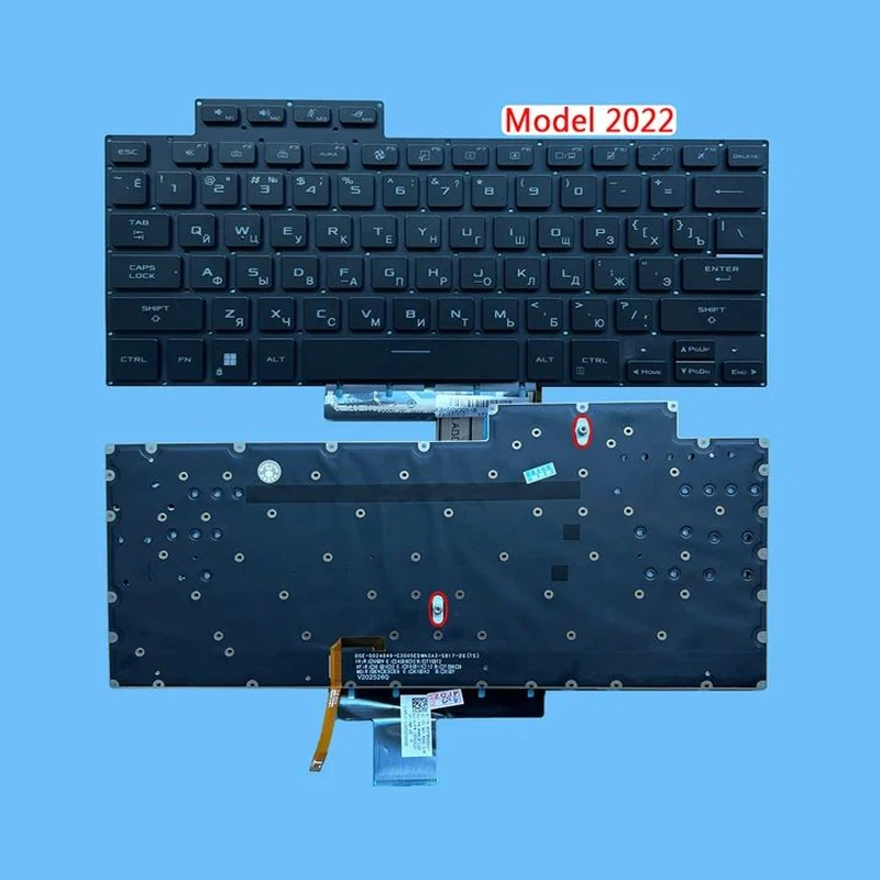 

XIN-Russian-US RGB Backlight Laptop Keyboard For ASUS ROG Flow X16 GV601RM GV601RM-M5100W GV601RW-M5049W GV601VI 2022