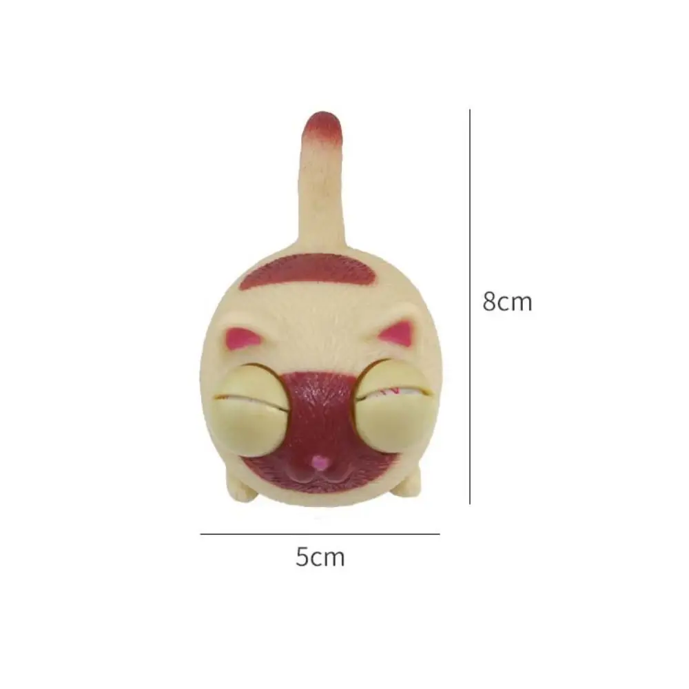 Squishies New Cat Fidget Toys Angry Cat Vent Decompression Ball Soft Squeeze Toy Anti-Stress Pinch Sensory Toy Burst Eye Cat Toy