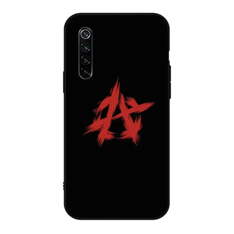 Anarchie Symbol Handy hülle für Realme GT 2 9i 8i 7i Pro x50 x2 c35 c21 c20 c11 c3 schwarz Soft Phone Cover Funda