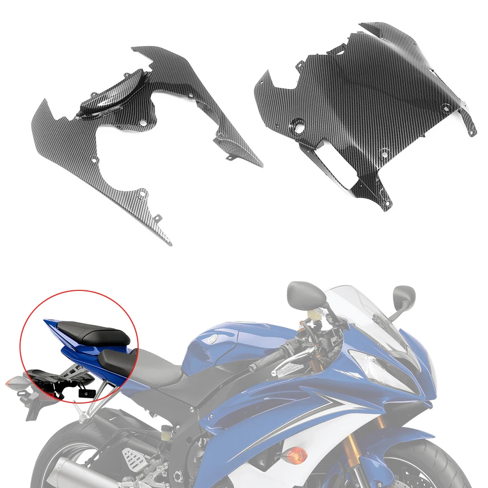 

Motorcycle Accessories ABS Carbon Fiber Cover Upper Lower Rear Tail Fairing Cowling Panel 2PS For Yamaha YZF R6 YZFR6 2008-2016