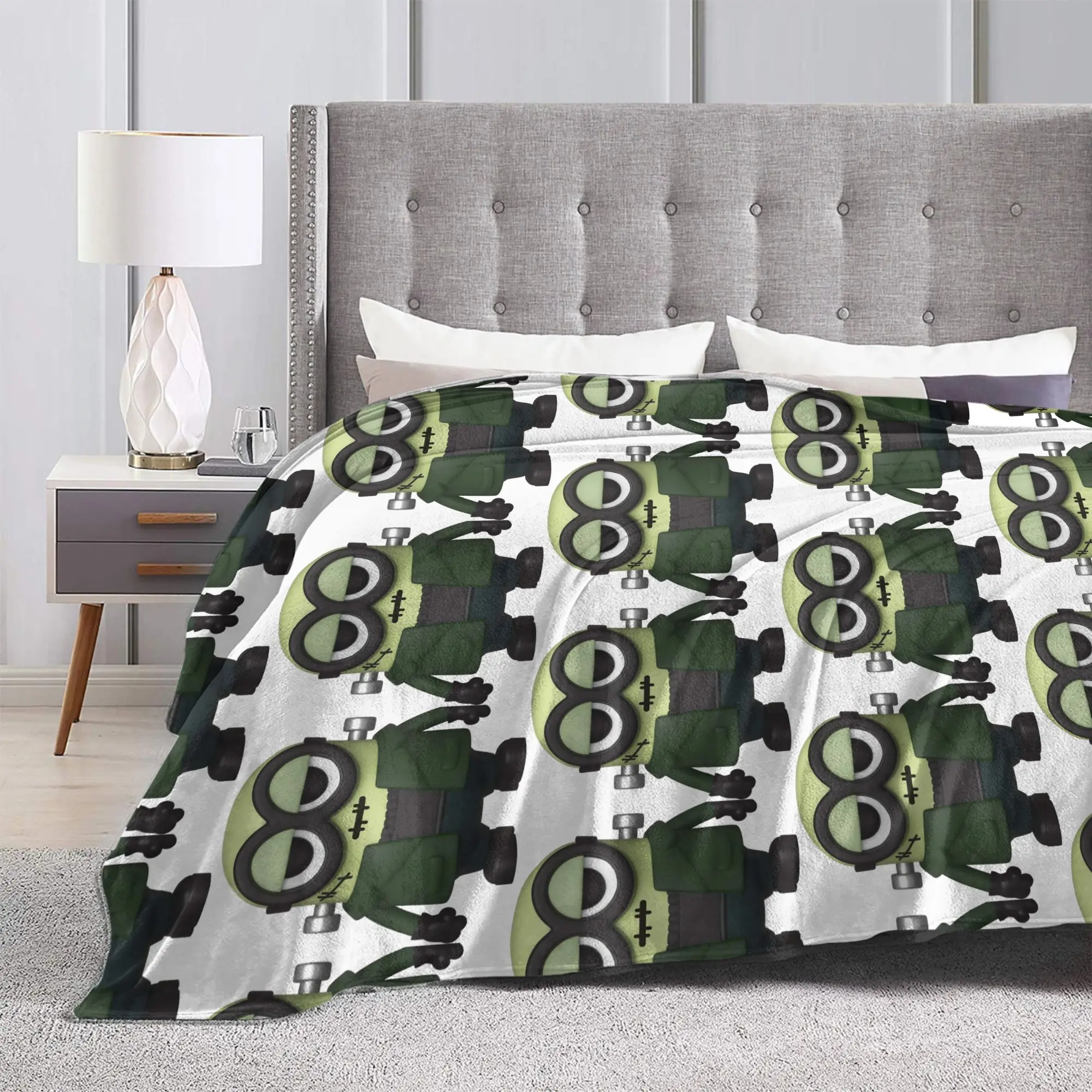 M-Minions-s Frankenstein Halloween Spooky Monster Costume Blanket Fleece Autumn Soft Throw Blanket for Bedding Outdoor Quilt