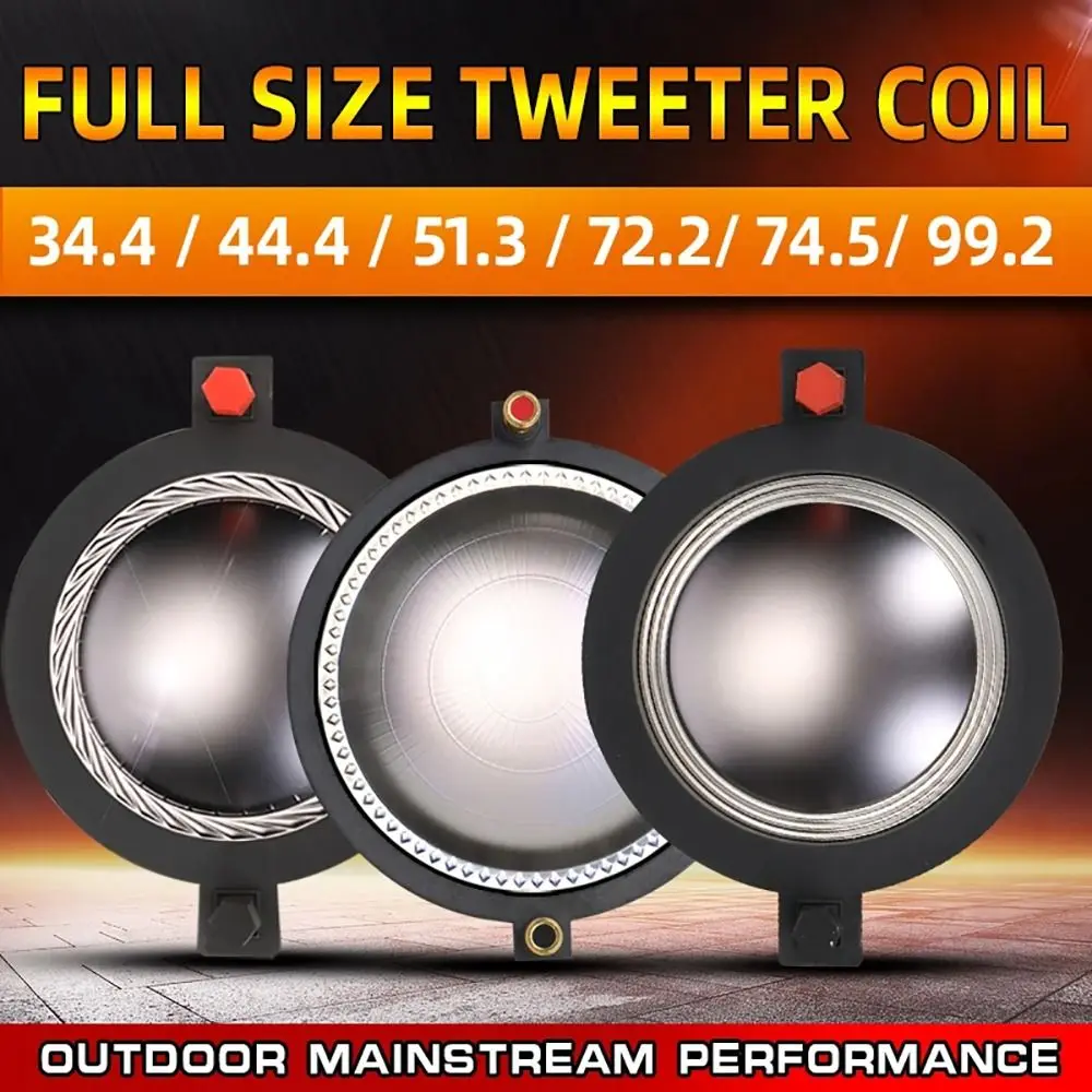 34,4 44,4 51,3 72,2 74,5mm núcleo de alambre de cobre Tweeter bobina de voz membrana altavoz agudos bobina aguda Accesorios de reparación piezas de bricolaje