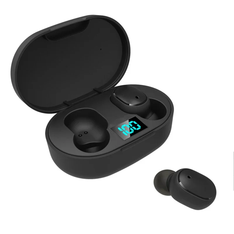 Mini Storage Box Wireless Bluetooth Headphones for Smartphone Noise Reduction E6s Hifi Waterproof Bloothooth Earphone Airbuds