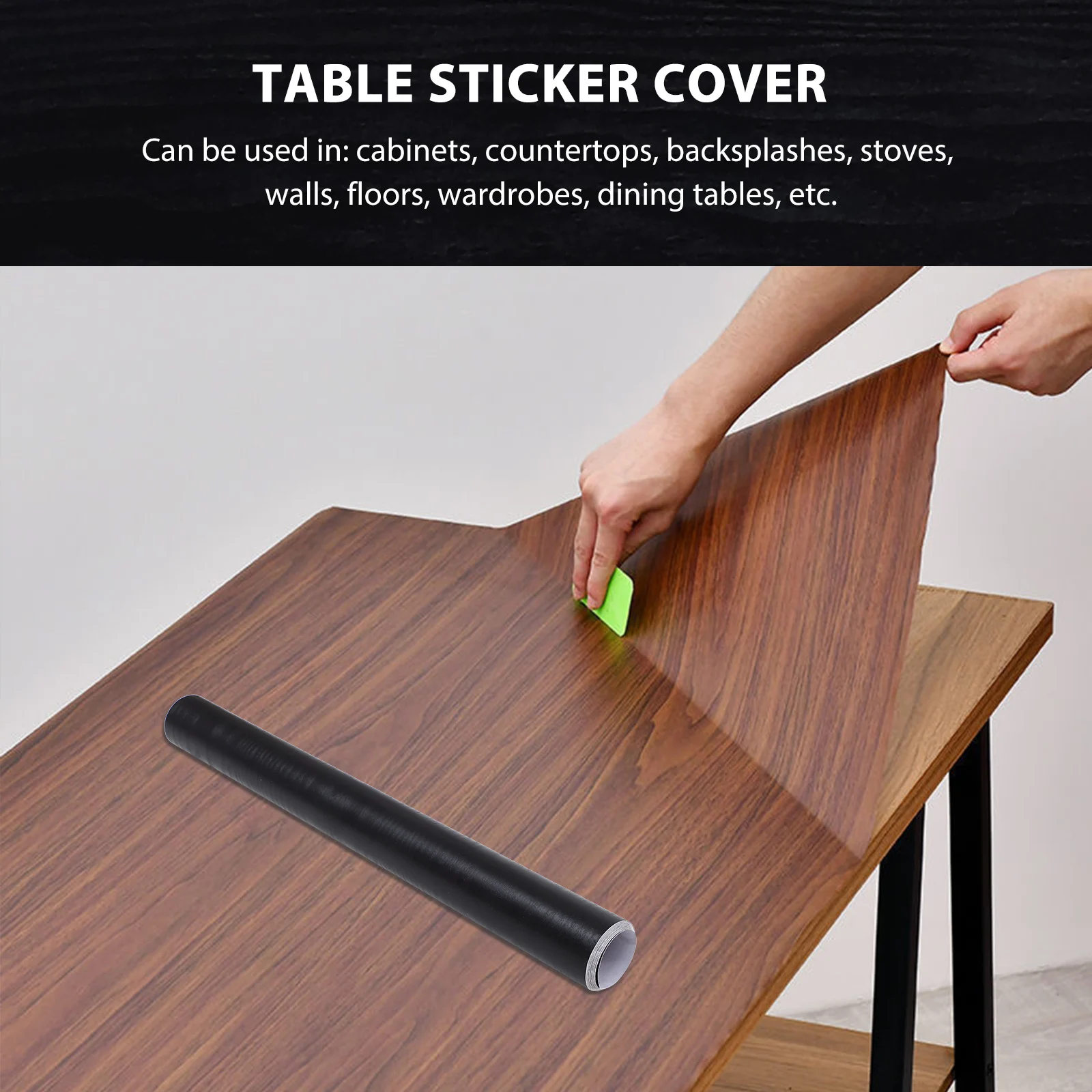 

40cmx2m Waterproof Self Adhesive Wallpaper Red Maple Wood Grain Removable Contact Paper for Desk Countertop Kitchen Cabinet
