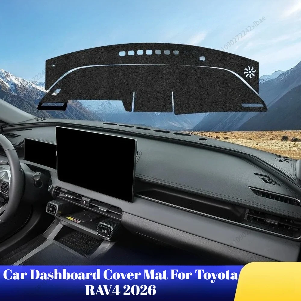 Car Dashboard Cover Mat Dash Board Sun Shade Pad Artificial Leather sun-proof Accessories For TOYOTA RAV4 2026 Protective Pad