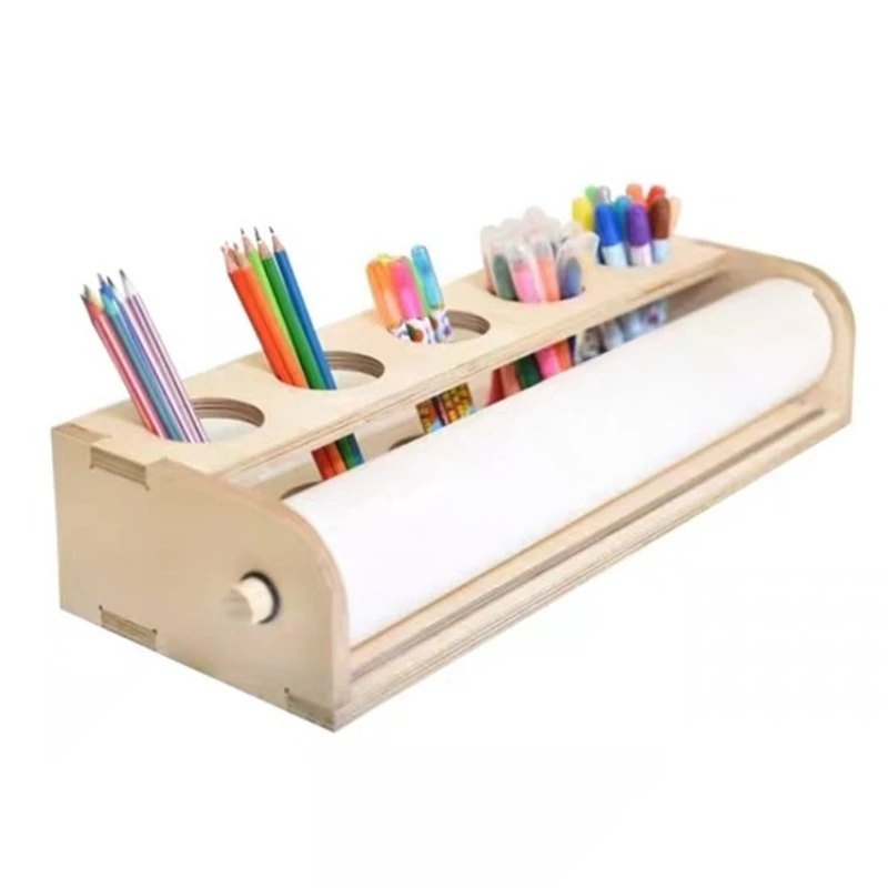 

Children's easel desktop desktop solid wood storage roll paper rack drawing paper drawing scroll kindergarten drawing set