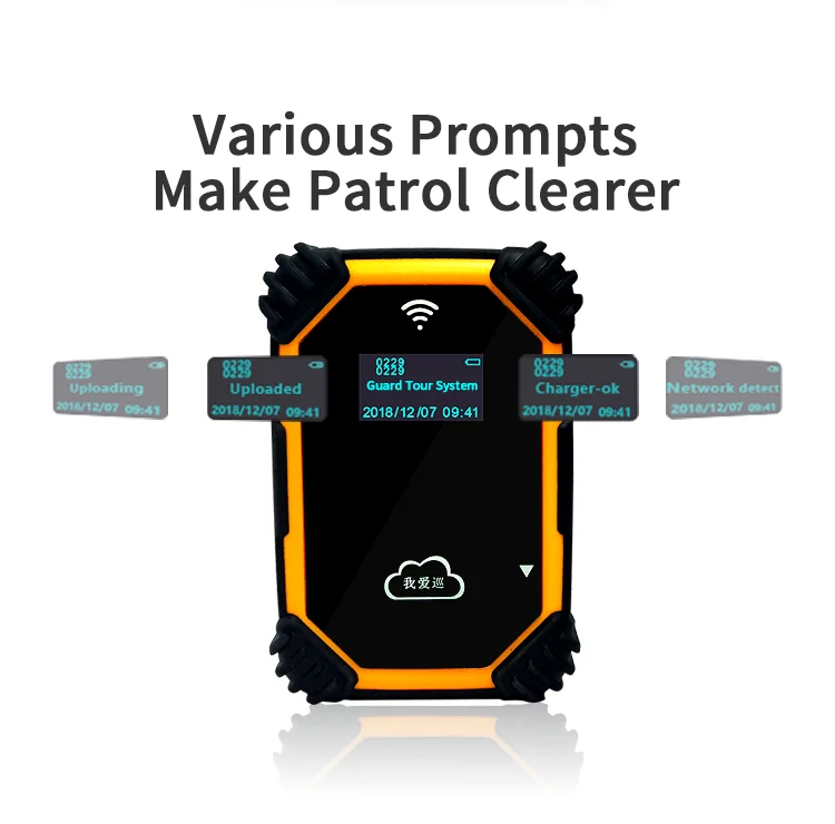 K2 نقطة تفتيش في الوقت الحقيقي جهاز الساعة 4G GPS RFID نظام جولة الحرس أداة دورية الحرس الأمنية #6