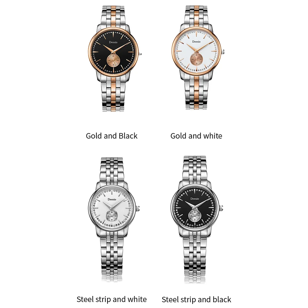 Deesio-Montre à quartz étanche pour homme et femme, design de marque supérieure, mode décontractée, affaires, couple, luxe