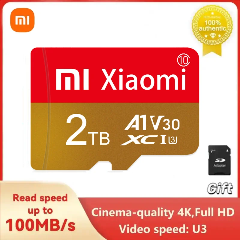 Cartão de Memória Xiaomi High Speed, Classe 10, TF, SD, 2TB, 512GB, 256GB, 128GB, 1TB, Telefone, Computador, Câmera, Novo