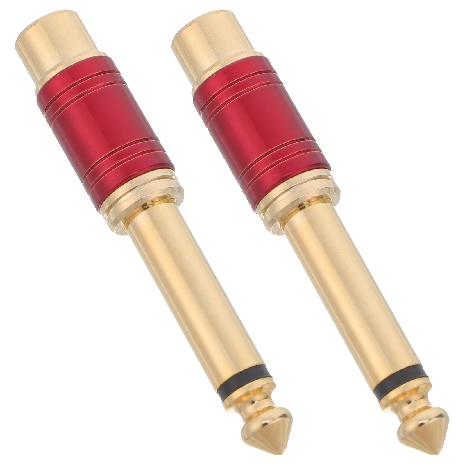 

2 PCS Audio Conversion Plug Adapter Cable for Microphone Adapters and Connectors Coupling Gold Plated Copper Port
