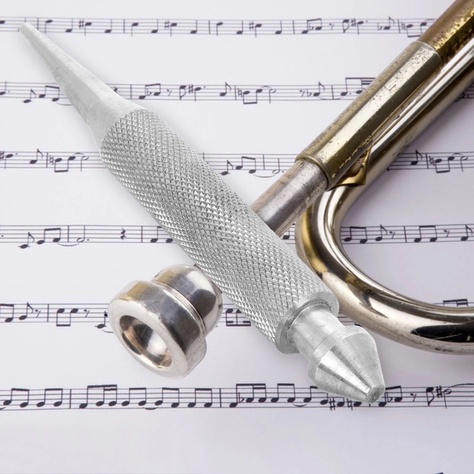 

Professional Metal Mouthpiece For Brass Instruments Adjustable Sizing Shaping Dent Removal Truing Tapered Head Durable Musical
