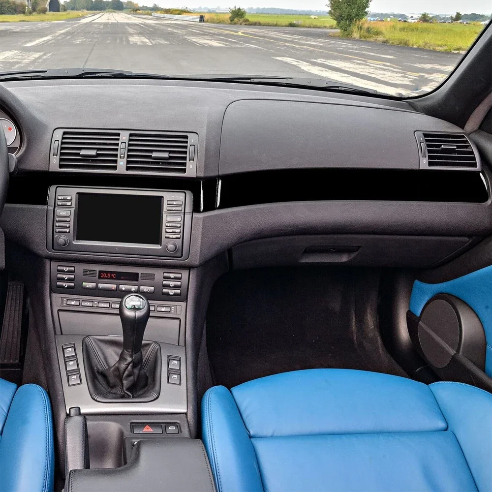 Picture 5: Car Accessories Piano Black Dashboard Panel Suits Cover Trim Sticker Interior Modification For BMW 3 Series E46 M3 1998-2006